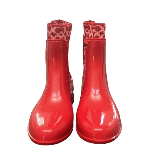Coach Rivington Rain Bootie in Candy Apple Red – Sz 8 - Picture 5 of 11